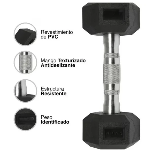 Mancuerna Hexagonal 7,5kg - Imagen 2