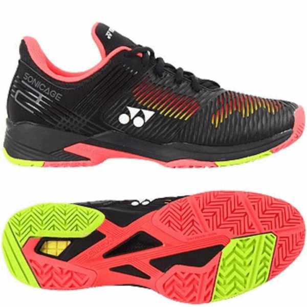 Zapatilla de Tenis/Padel Yonex All Cout Sonicage 2 Negro Amarillo - Imagen 4