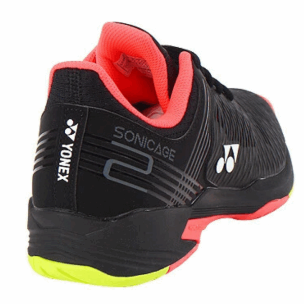 Zapatilla de Tenis/Padel Yonex All Cout Sonicage 2 Negro Amarillo - Imagen 2