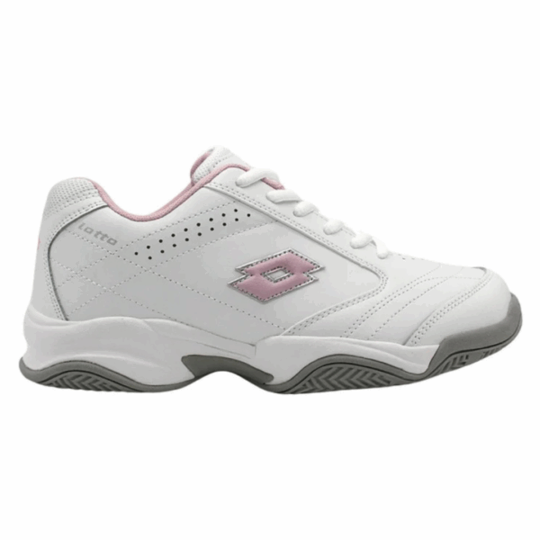 Zapatilla Escolar Juvenil Lotto - Court BTS1 Blanco Rosado