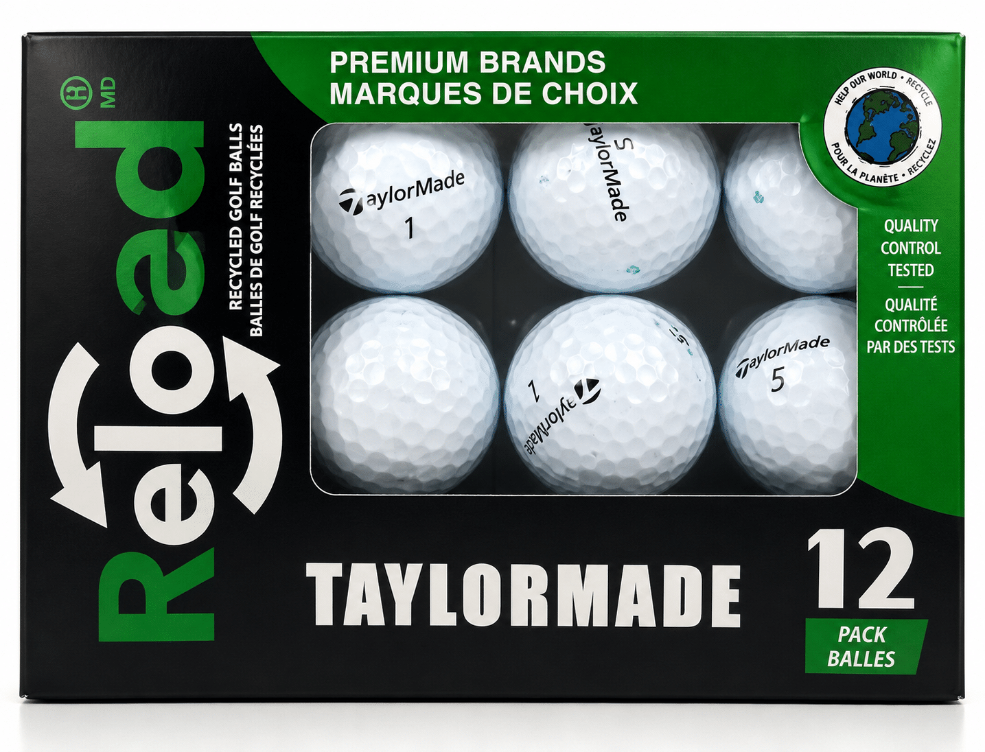 Pelotas de Golf Recicladas TaylorMade Caja 12 Unidades